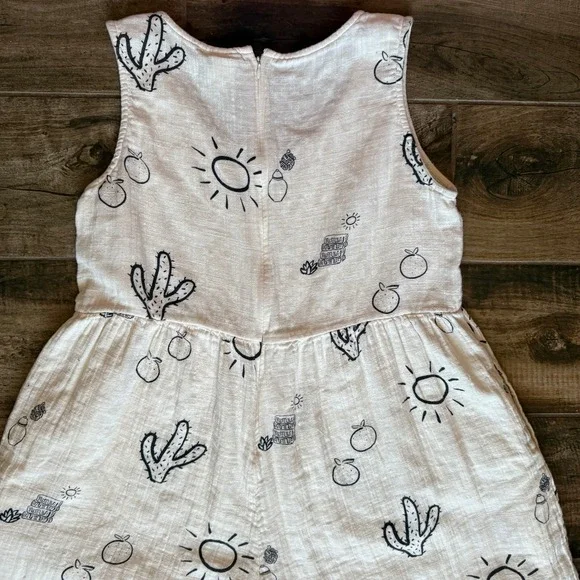 Lucy & Yak Cream Jumpsuit with Black Cactus Print - Picture 8 of 16